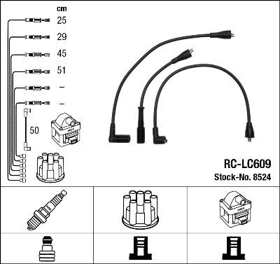 NGK 8524 - Комплект проводов зажигания autodnr.net