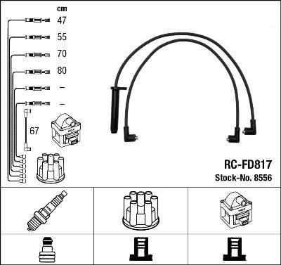 NGK 8556 - Комплект проводов зажигания avtokuzovplus.com.ua