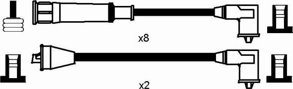 NGK 8630 - Комплект проводів запалювання autocars.com.ua