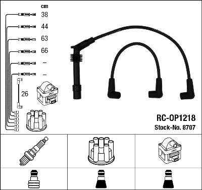NGK 8707 - Комплект проводов зажигания autodnr.net