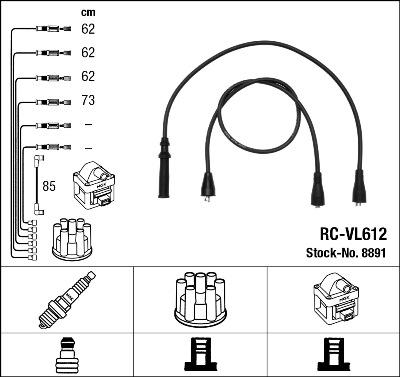 NGK 8891 - Комплект проводов зажигания avtokuzovplus.com.ua