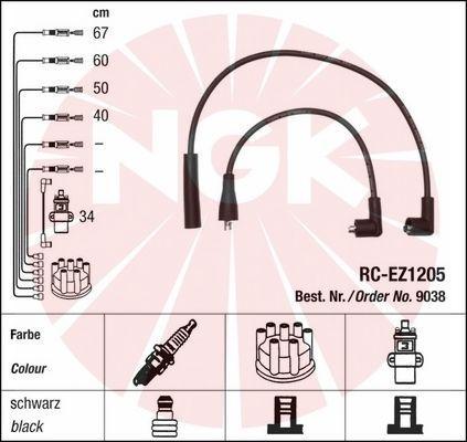 NGK 9038 - Комплект проводов зажигания autodnr.net