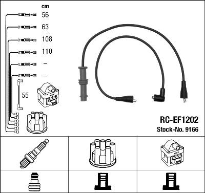 NGK 9166 - Комплект проводов зажигания avtokuzovplus.com.ua