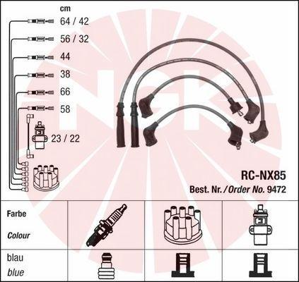 NGK 9472 - Комплект проводів запалювання autocars.com.ua