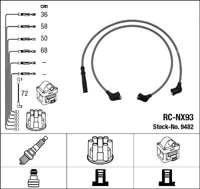 NGK 9482 - Комплект проводов зажигания autodnr.net