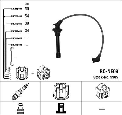 NGK 9985 - Комплект проводов зажигания autodnr.net