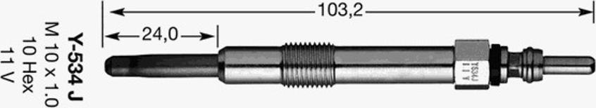 NGK D-Power 36 - Свеча накаливания avtokuzovplus.com.ua