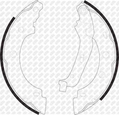 NiBK FN0597 - Комплект тормозных колодок, барабанные autodnr.net