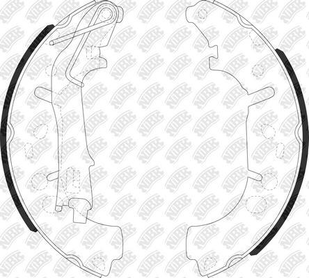 NiBK FN0624 - Комплект тормозных колодок, барабанные autodnr.net
