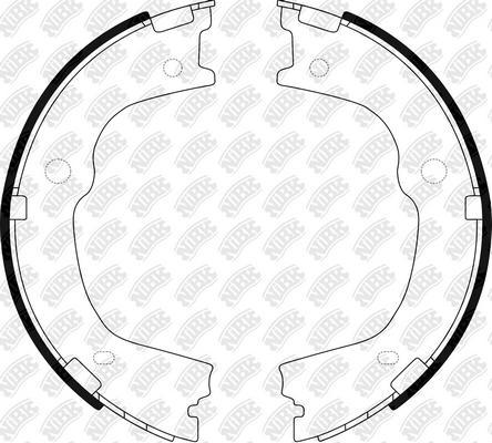 NiBK FN0664 - Комплект тормозов, ручник, парковка autodnr.net