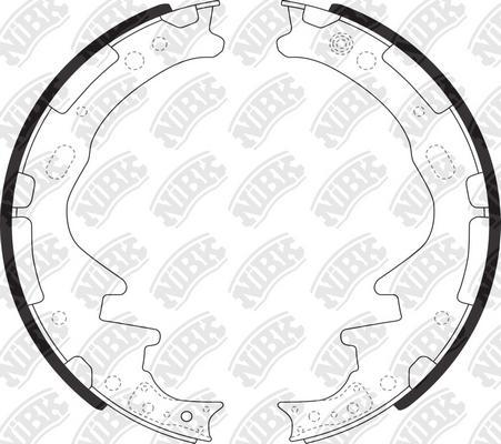 NiBK FN1171 - Комплект тормозных колодок, барабанные autodnr.net
