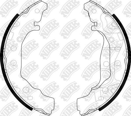 NiBK FN2401 - Комплект тормозных колодок, барабанные autodnr.net