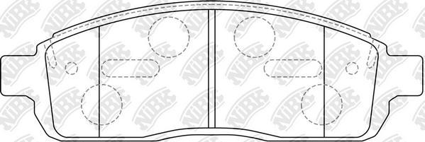 NiBK PN0066 - Тормозные колодки, дисковые, комплект avtokuzovplus.com.ua