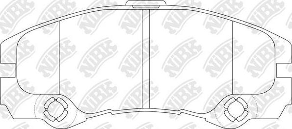 NiBK PN0161 - Гальмівні колодки, дискові гальма autocars.com.ua