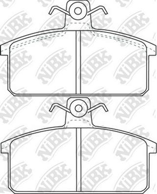 NiBK PN0245 - Тормозные колодки, дисковые, комплект avtokuzovplus.com.ua