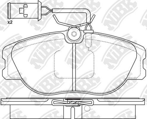 NiBK PN0256 - Тормозные колодки, дисковые, комплект avtokuzovplus.com.ua