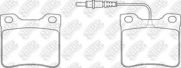 NiBK PN0265W - Тормозные колодки, дисковые, комплект avtokuzovplus.com.ua