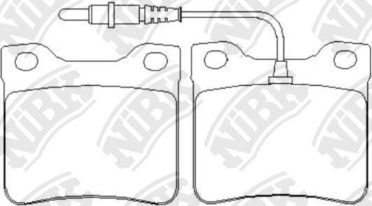 NiBK PN0265W - Тормозные колодки, дисковые, комплект avtokuzovplus.com.ua