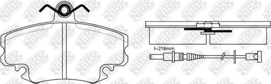 NiBK PN0284W - Тормозные колодки, дисковые, комплект avtokuzovplus.com.ua