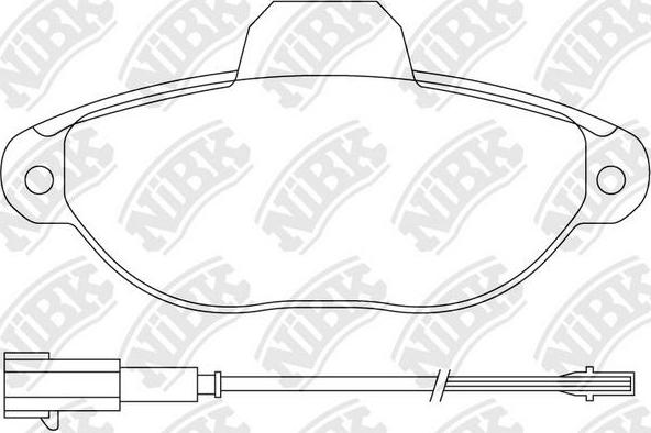 NiBK PN0287W - Тормозные колодки, дисковые, комплект avtokuzovplus.com.ua