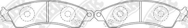 NiBK PN0305 - Тормозные колодки, дисковые, комплект autodnr.net