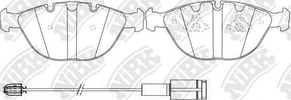NiBK PN0336W - Тормозные колодки, дисковые, комплект avtokuzovplus.com.ua