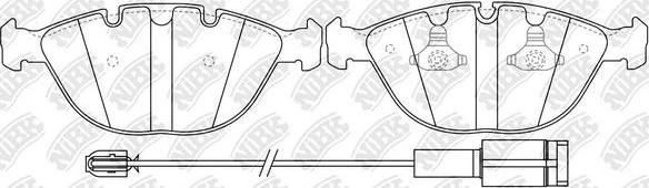 NiBK PN0336W - Тормозные колодки, дисковые, комплект avtokuzovplus.com.ua