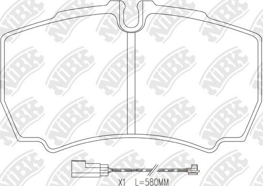 NiBK PN0338W - Тормозные колодки, дисковые, комплект avtokuzovplus.com.ua