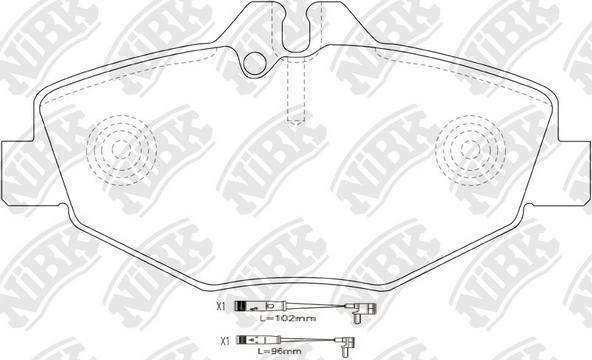 NiBK PN0342W - Тормозные колодки, дисковые, комплект avtokuzovplus.com.ua