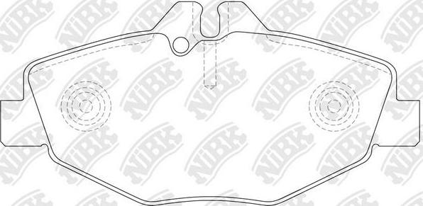 NiBK PN0342W - Тормозные колодки, дисковые, комплект avtokuzovplus.com.ua
