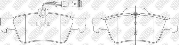 NiBK PN0344W - Колодки тормозные дисковые задн. MERCEDES-BENZ CL-Klasse 5.0L 02-03  CLS-Klasse #219 3.2-3.5L 04-  5 autodnr.net