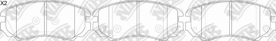 NiBK PN0377S - Комплект високоефективних гальмівних колодок autocars.com.ua