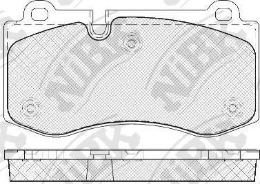 NiBK PN0453 - Тормозные колодки, дисковые, комплект avtokuzovplus.com.ua