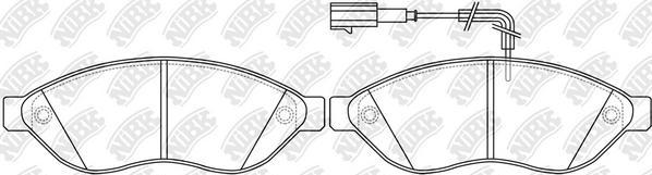 NiBK PN0474W - Тормозные колодки, дисковые, комплект autodnr.net