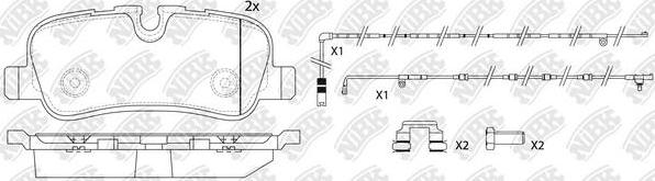 NiBK PN0485W - Гальмівні колодки, дискові гальма autocars.com.ua