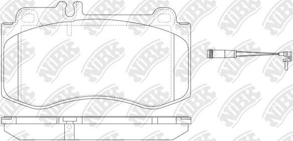 NiBK PN0491W - Гальмівні колодки, дискові гальма autocars.com.ua