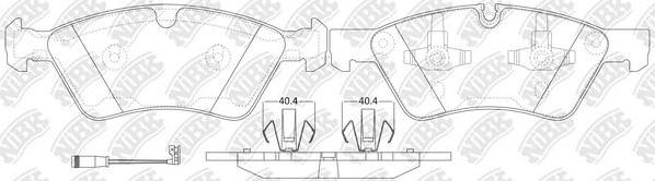 NiBK PN0500W - Гальмівні колодки, дискові гальма autocars.com.ua