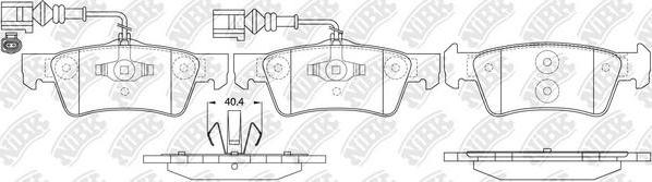 NiBK PN0611W - Гальмівні колодки, дискові гальма autocars.com.ua