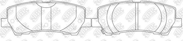 NiBK PN0676 - Тормозные колодки, дисковые, комплект autodnr.net