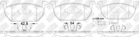 NiBK PN0699W - Гальмівні колодки, дискові гальма autocars.com.ua