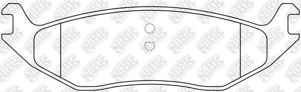 NiBK PN0705 - Тормозные колодки, дисковые, комплект avtokuzovplus.com.ua