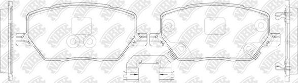 NiBK PN0714 - Тормозные колодки, дисковые, комплект autodnr.net