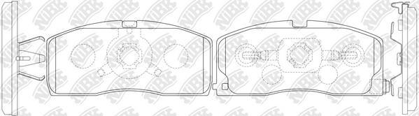 NiBK PN0725 - Тормозные колодки, дисковые, комплект avtokuzovplus.com.ua