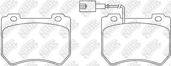 NiBK PN0740W - Тормозные колодки, дисковые, комплект autodnr.net