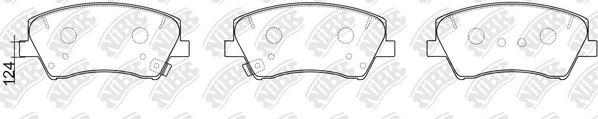 NiBK PN0772 - Тормозные колодки, дисковые, комплект autodnr.net