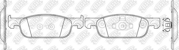 NiBK PN0773 - Тормозные колодки, дисковые, комплект autodnr.net