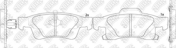 NiBK PN0834 - Тормозные колодки, дисковые, комплект autodnr.net