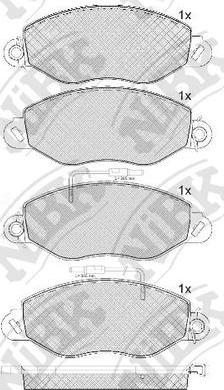 NiBK PN0836 - Тормозные колодки, дисковые, комплект avtokuzovplus.com.ua