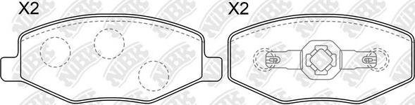 NiBK PN0881 - Гальмівні колодки, дискові гальма autocars.com.ua