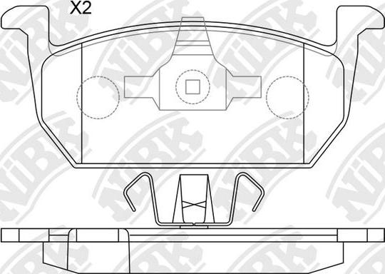 NiBK PN0891 - Гальмівні колодки, дискові гальма autocars.com.ua